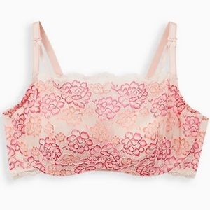 💗 Torrid Pink Lace MultiWay Balconette Bra💗